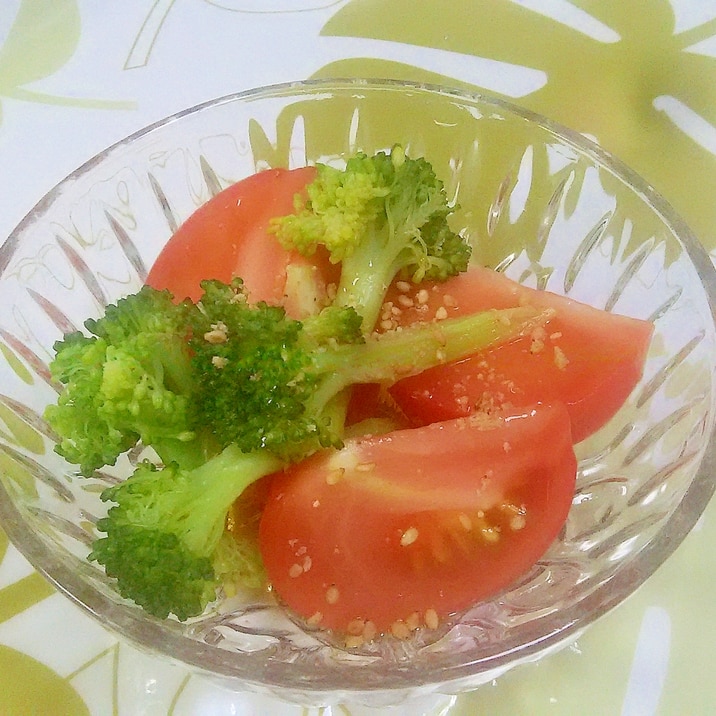 トマトとブロッコリーの簡単和え物＋＋